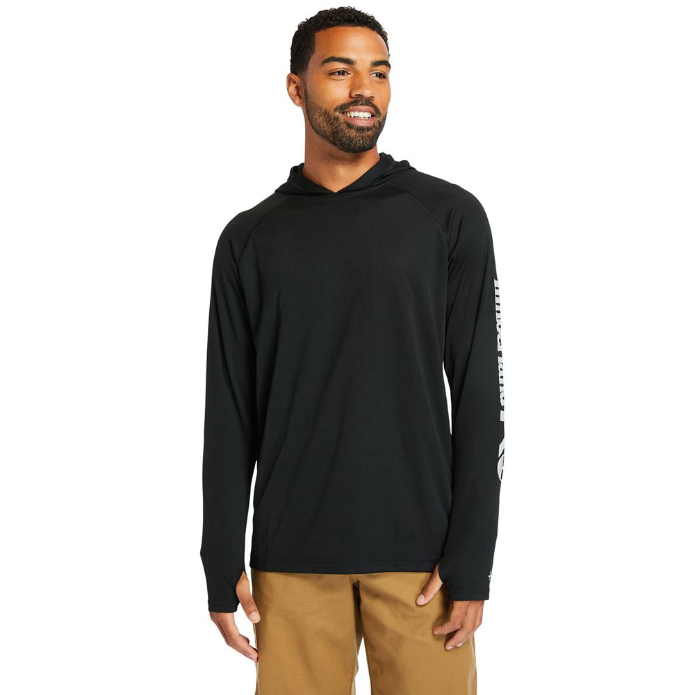 Timberland Mens Sweatshirts PRO® Wicking Good Hoodie - Black - India ME0428591